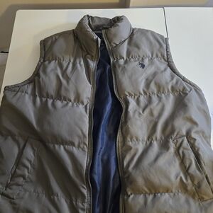 Men's Olive Puffer Vest U.S Polo ASSN. Size L